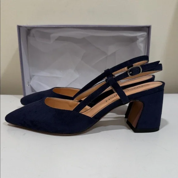 NEW - Roserwish Navy Slingback 2.5” Heels for Women ( sz 8.5) - Picture 4 of 7